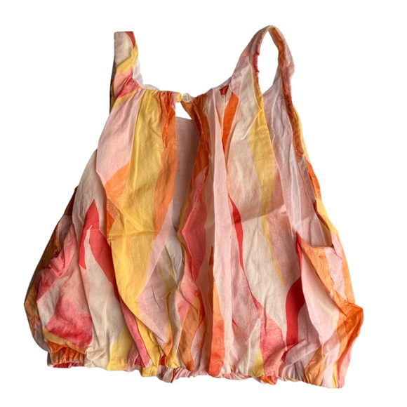 Elan Coral Print Amalfi Crop Halter Top & Smocked Skirt Set S - Picture 8 of 11